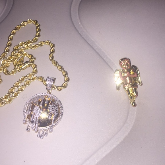 Rope chain and two pendants - Picture 2 of 2